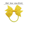 UNIQ Baby Girls Grosgrain Ribbon Hair Bows With Ties Pigtail Hair Bows Elastic Ponytail Holder Hair Accessories